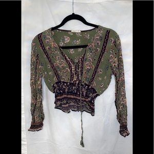 Long sleeve crop top